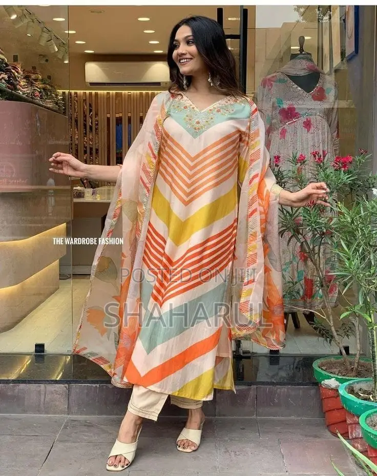 Readymade Cotton Three Piece 13584