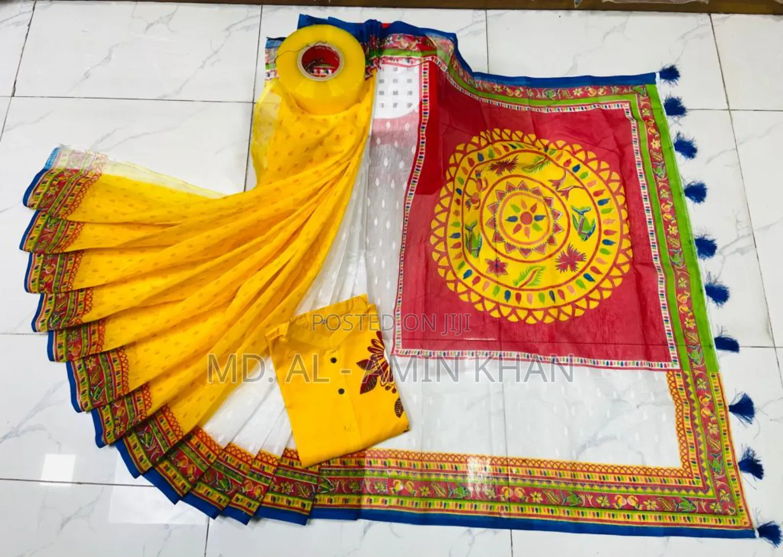 **Half Silk Sharee Cotton Panjabi Couple Set**