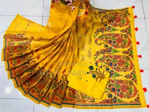 **Half Silk Sharee Cotton Panjabi Couple Set**