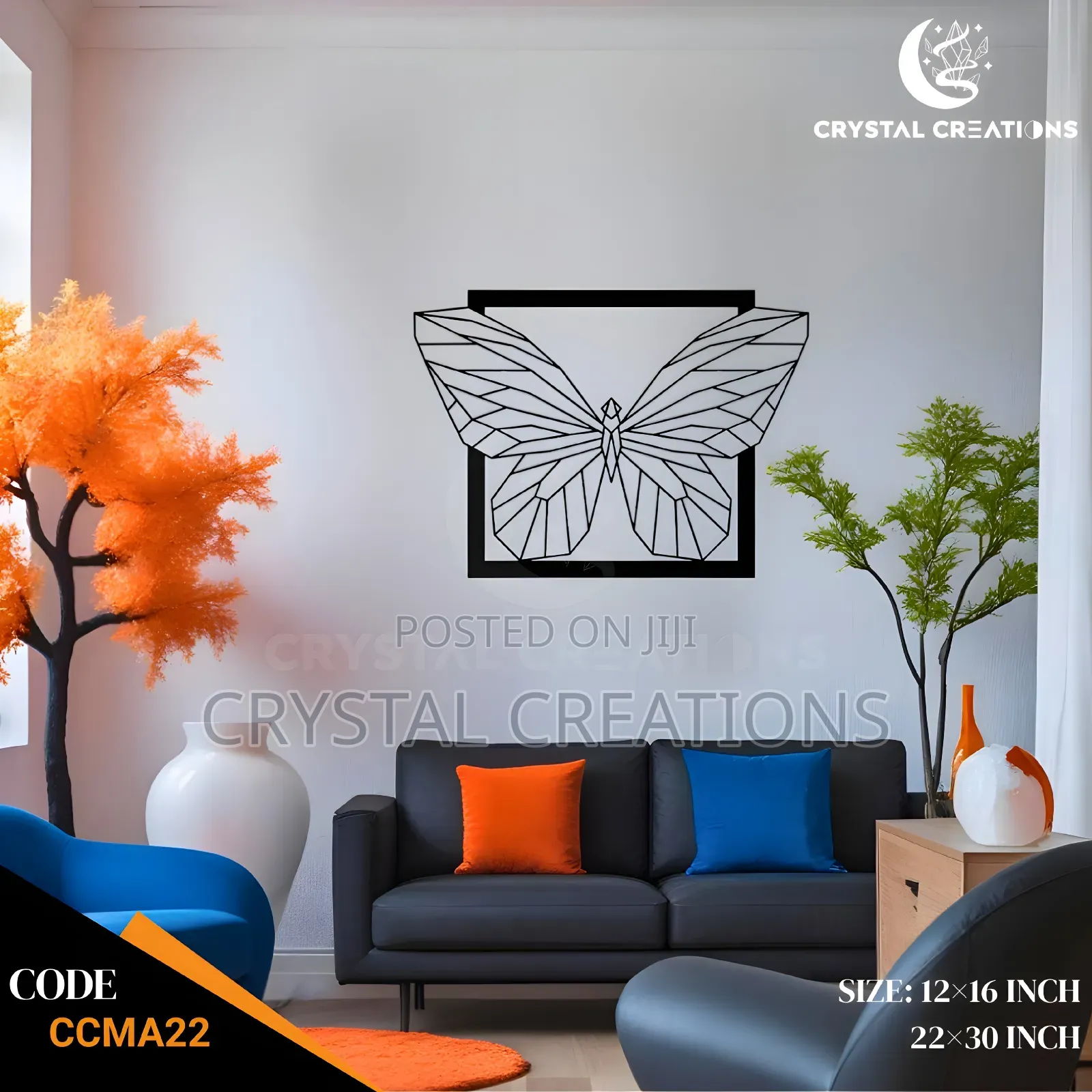 Butterfly Geometry Wings of Grace – Metal Wall Art