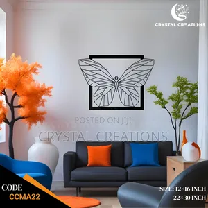 Photo - Butterfly Geometry Wings of Grace – Metal Wall Art