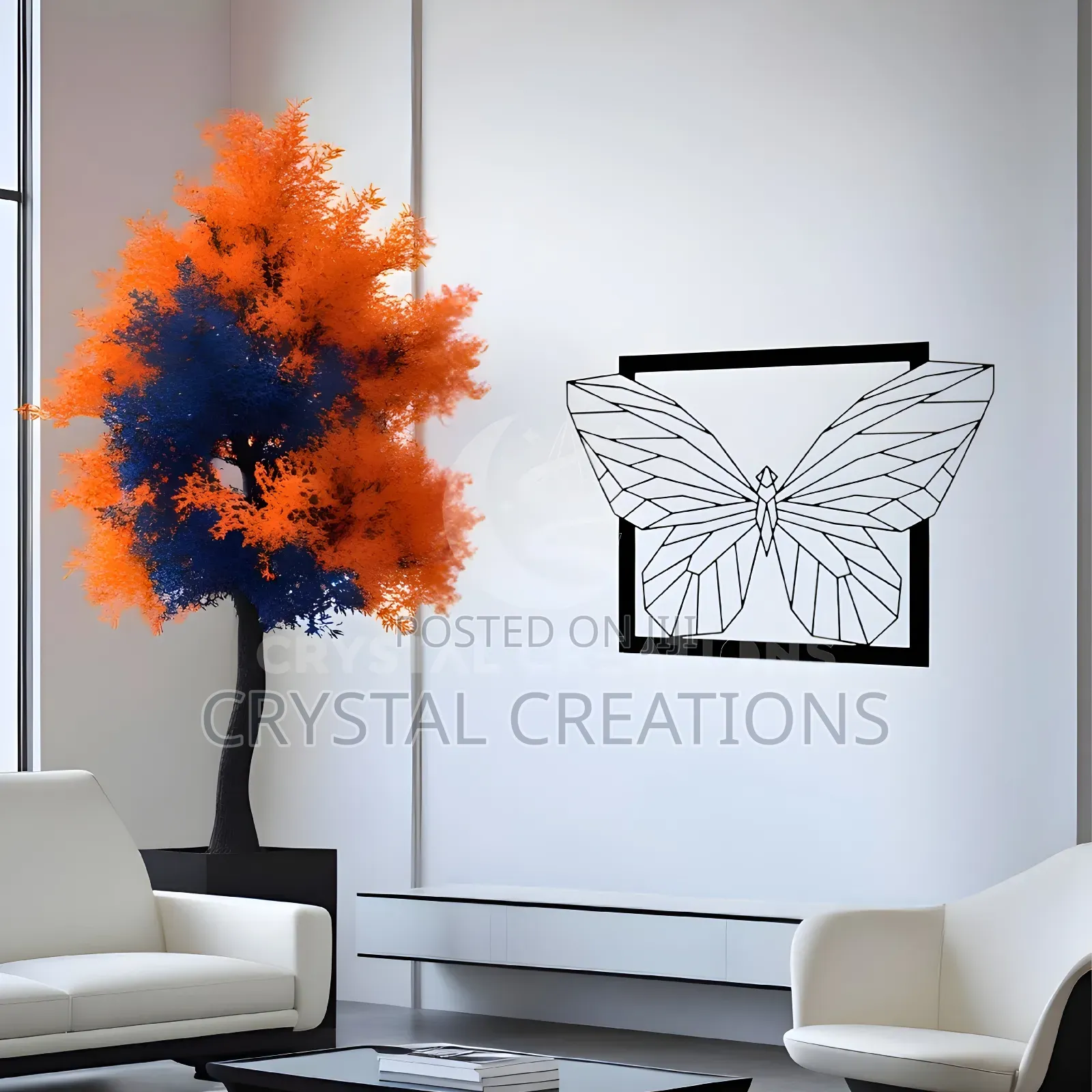 Butterfly Geometry Wings of Grace – Metal Wall Art