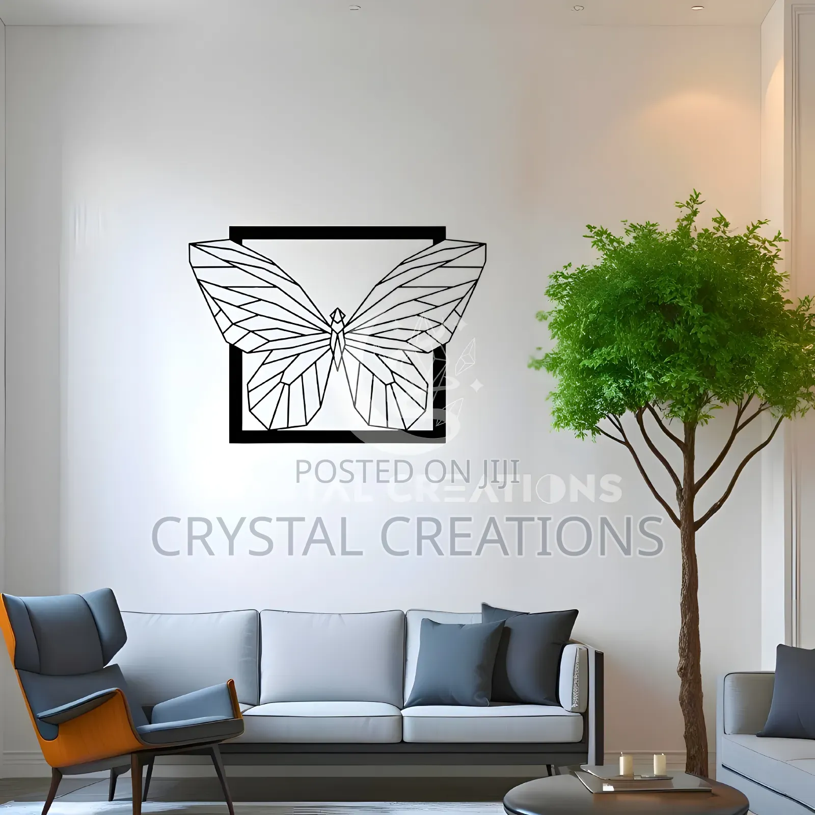 Butterfly Geometry Wings of Grace – Metal Wall Art