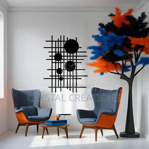 Lunar Grid Modern Orbit – Metal Wall Art