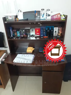 Photo - Premium Wooden Study Table + Free Mini Computer Table