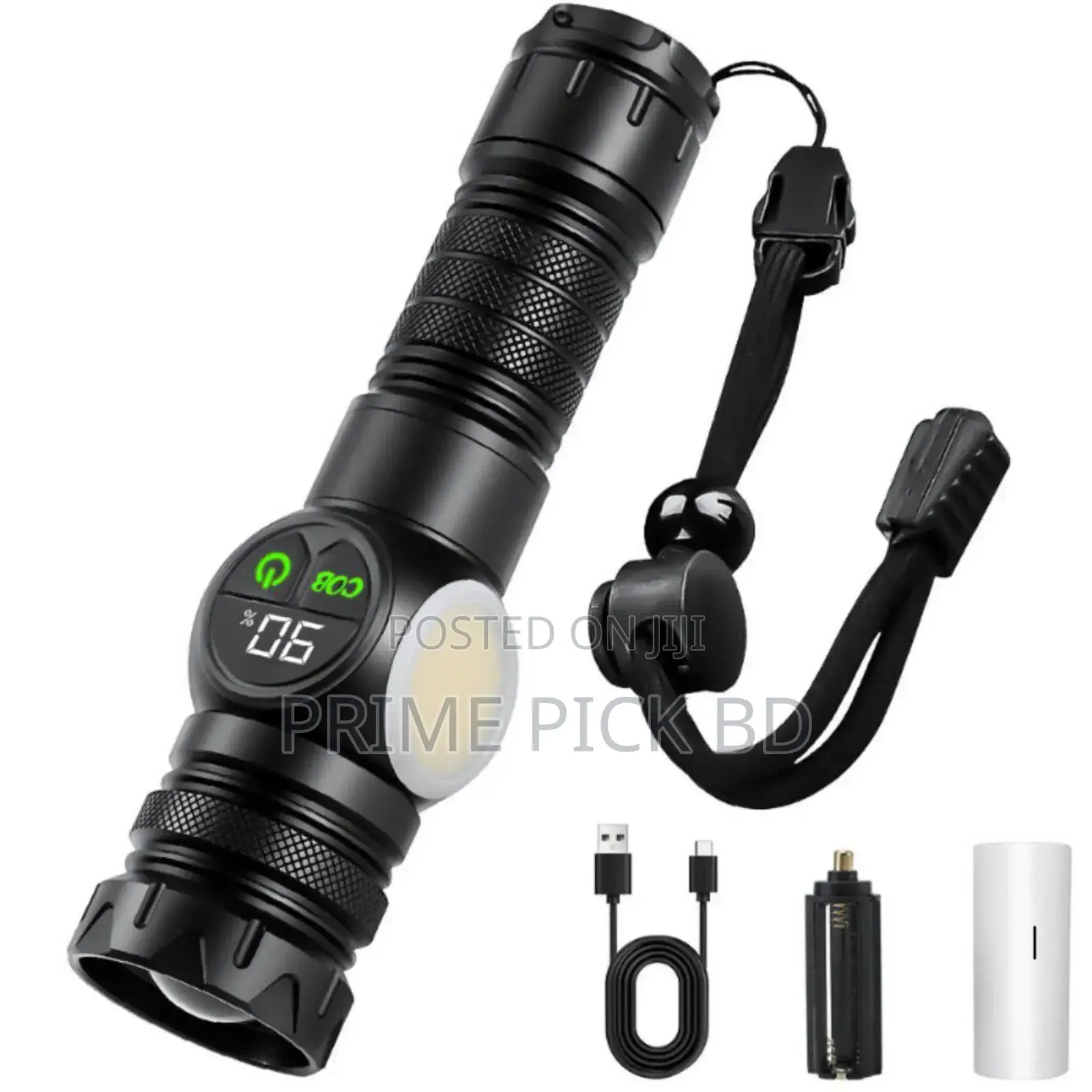 Gearup Rechargeable Flashlight 10w Cob + Led Torchlight