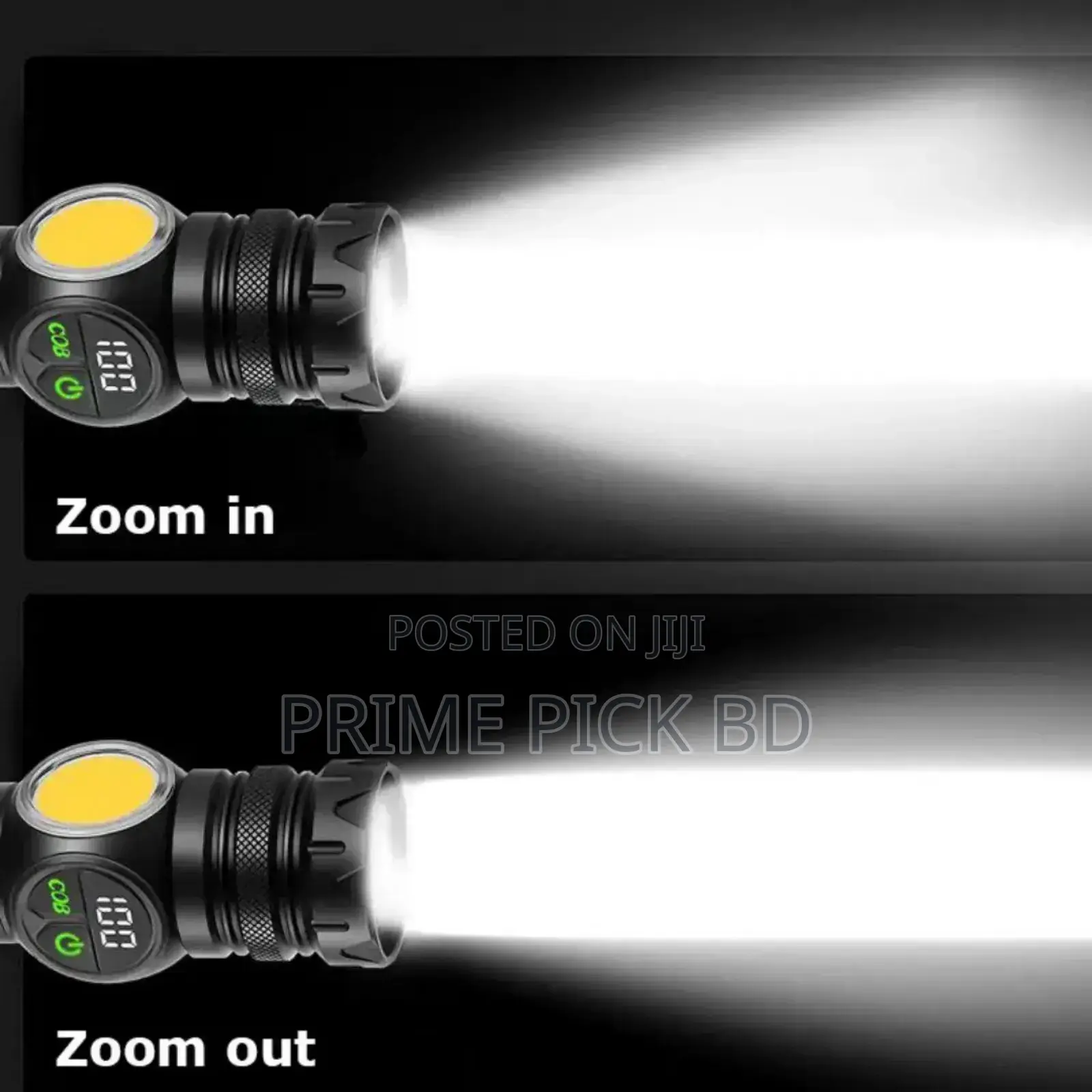 Gearup Rechargeable Flashlight 10w Cob + Led Torchlight