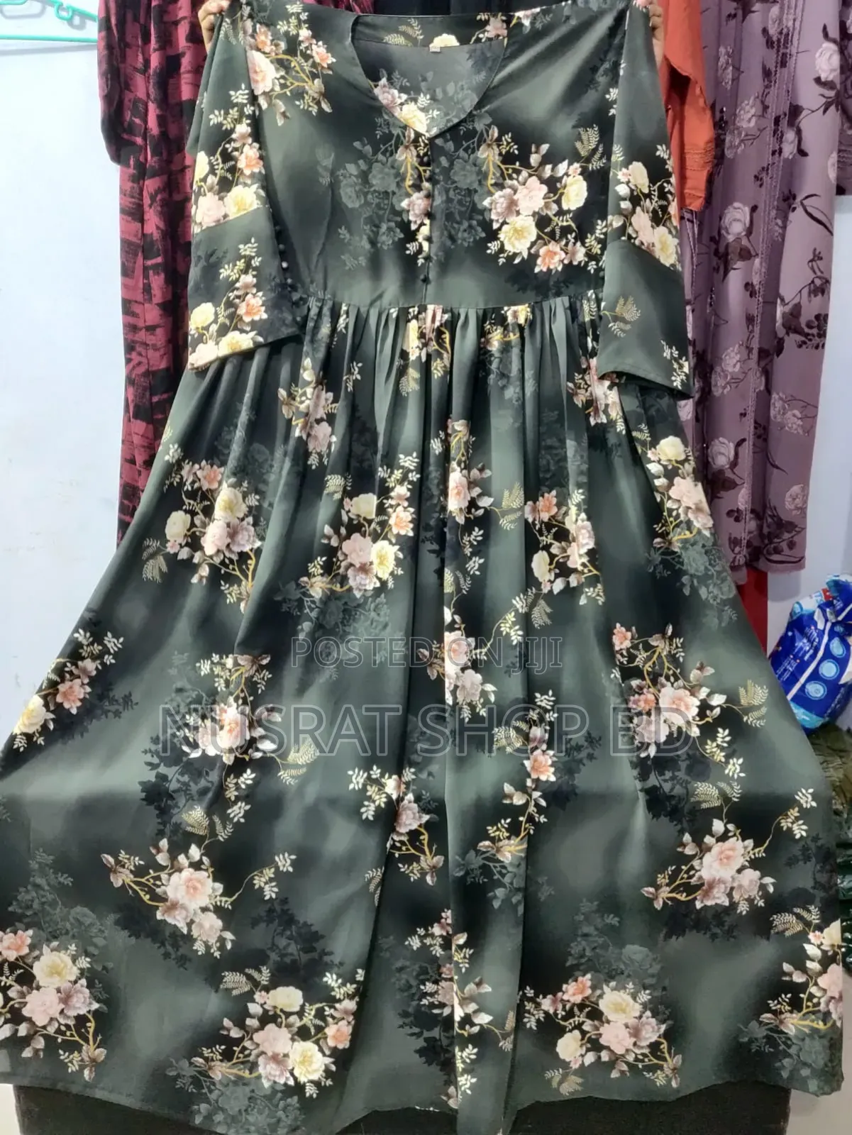 Dubai Cherry Digital Print Borka