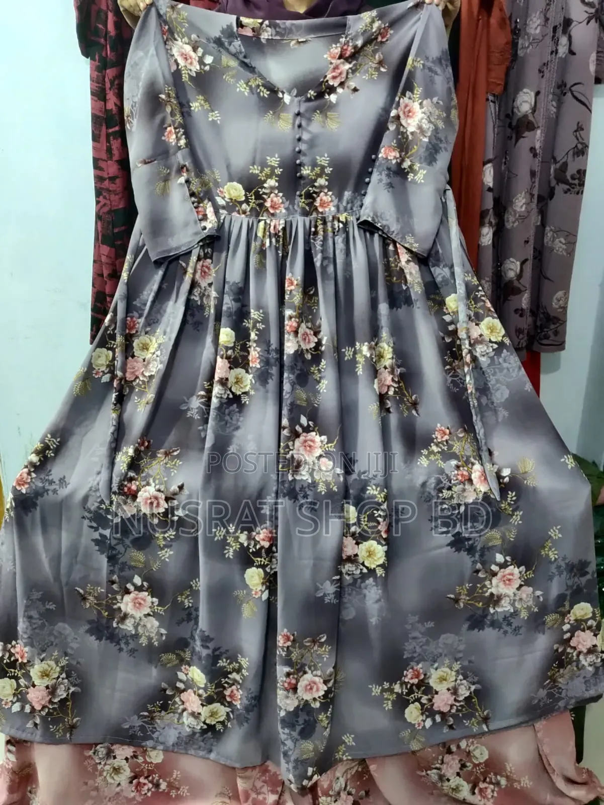 Dubai Cherry Digital Print Borka