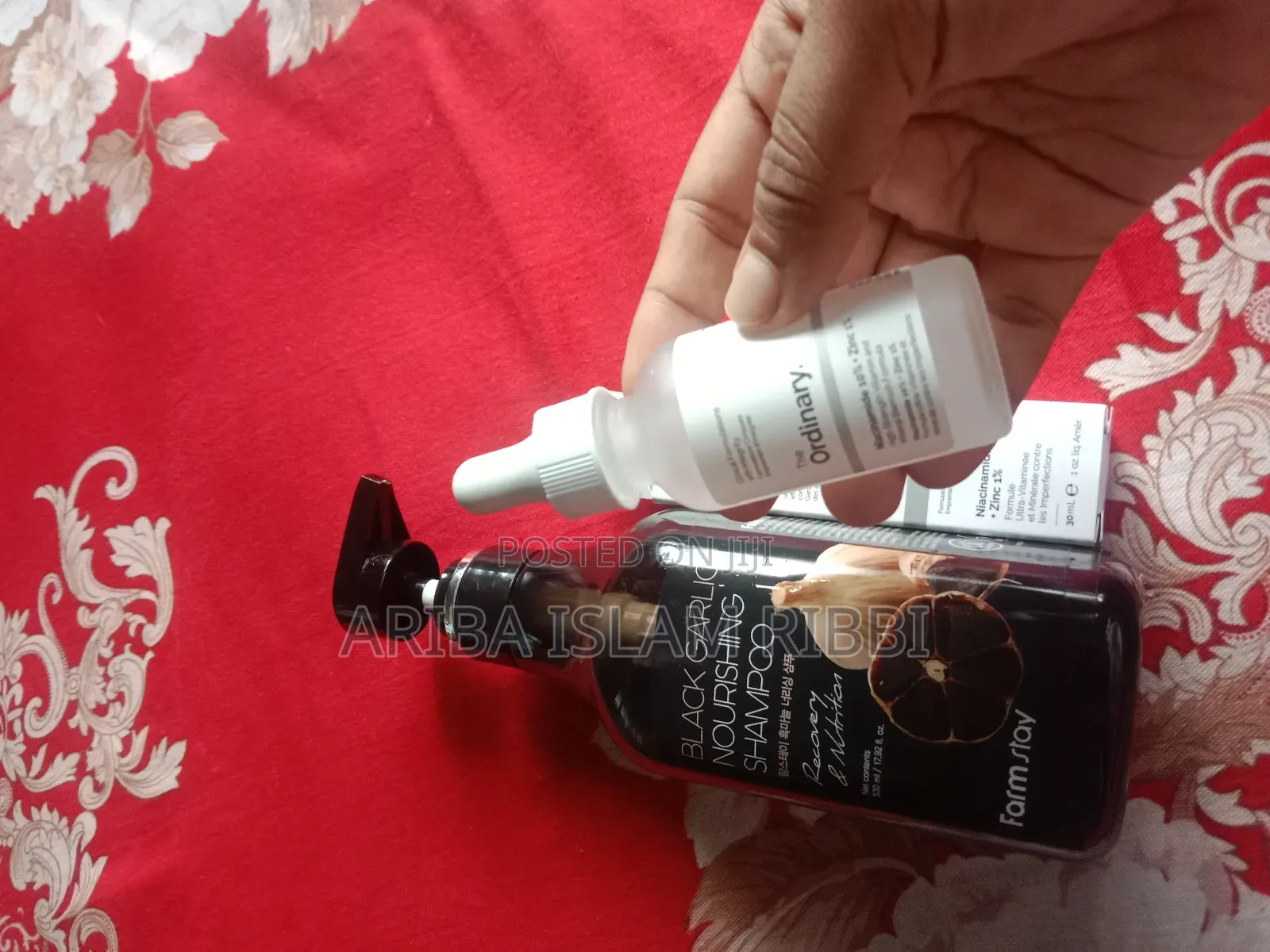 Black Garlic Nourishing Shampoo and the Ordinary Niacinamide