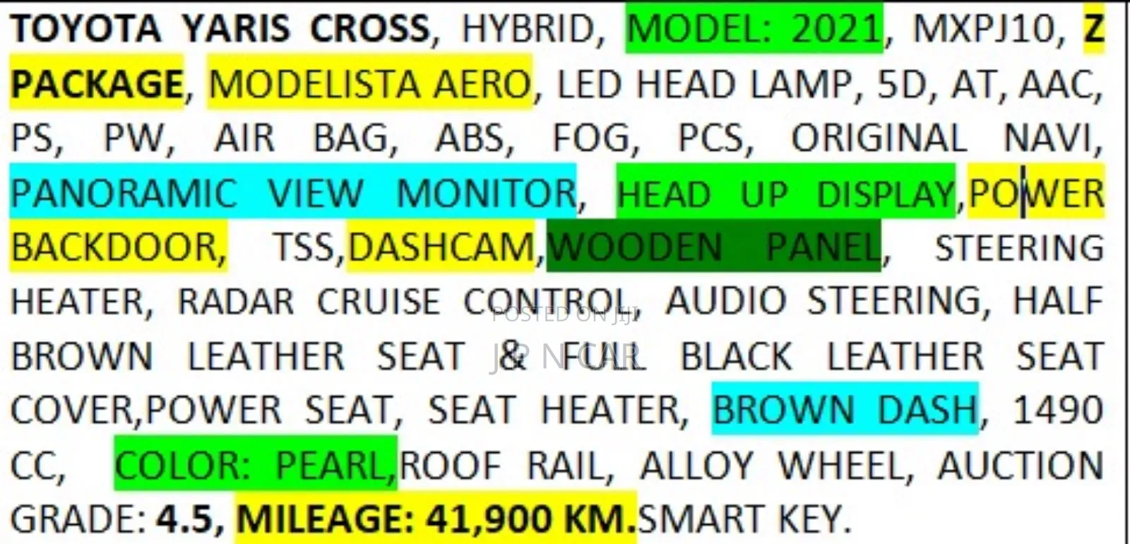 Toyota Yaris Cross 1.5 Hybrid FWD 2020 Pearl