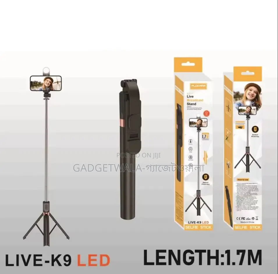 Plokama Selfie Stick Tripod Led Selfie Stick Tripod