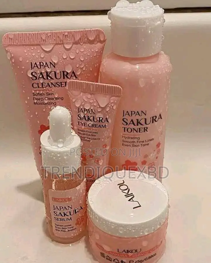 Laikou Japan Sakura Skin Care Set (5pcs) – Serum, Cream, Toner, Eye Cr