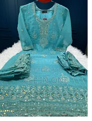 Photo - White Gold Chinon Georgette Four Piece HBH GHRTHG