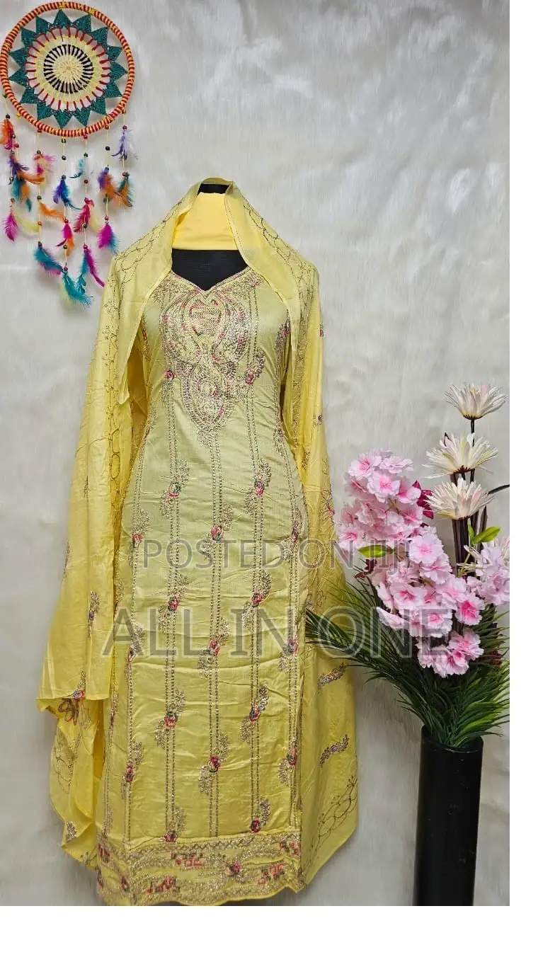 পিওর কটন এমব্রয়ডারি থ্রী পিস GVDR