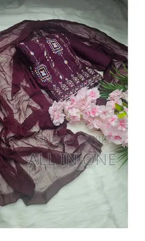 ইন্ডিয়ান আনস্টিচড জর্জেট থ্রি পিস JHG RTGF