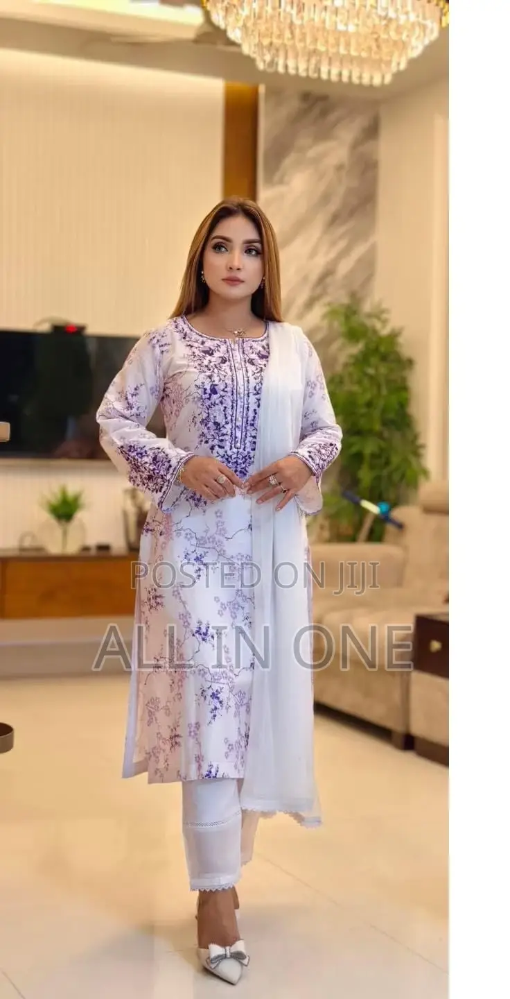 Cotton Printed Three Piece Yhgtr GFHBTFD