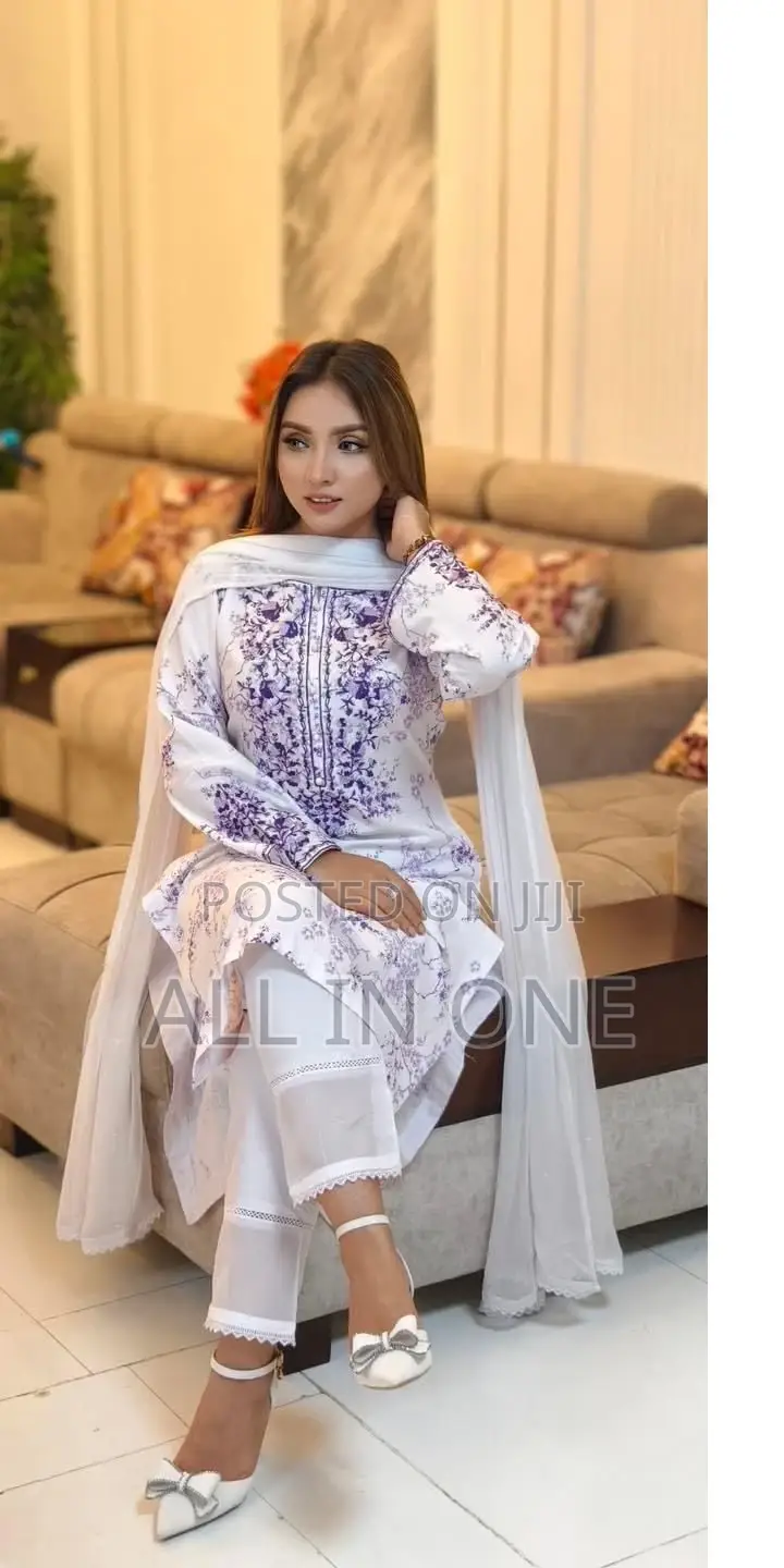 Cotton Printed Three Piece Yhgtr GFHBTFD