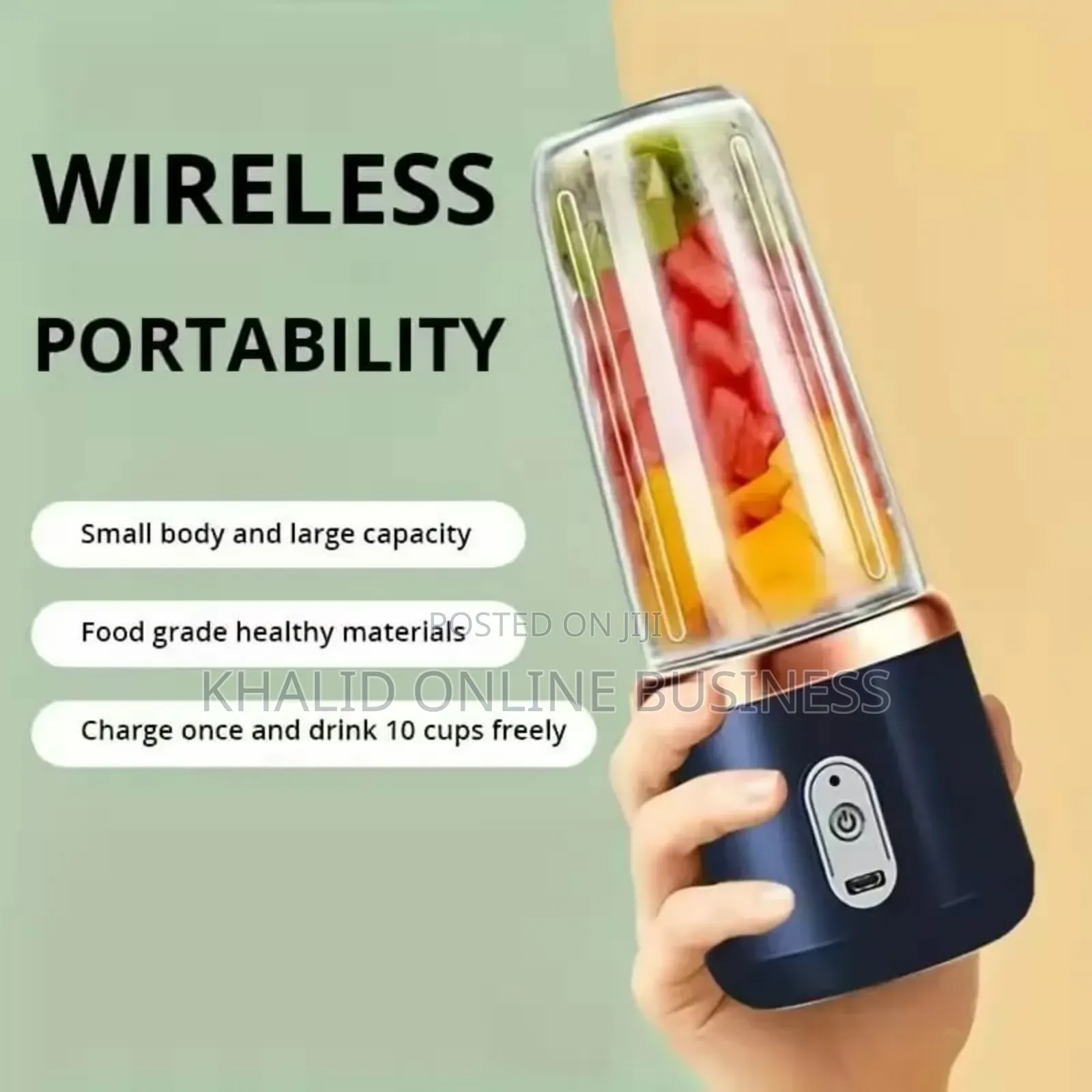 2in1 Rechargeable Juice Blender (Double Mug)