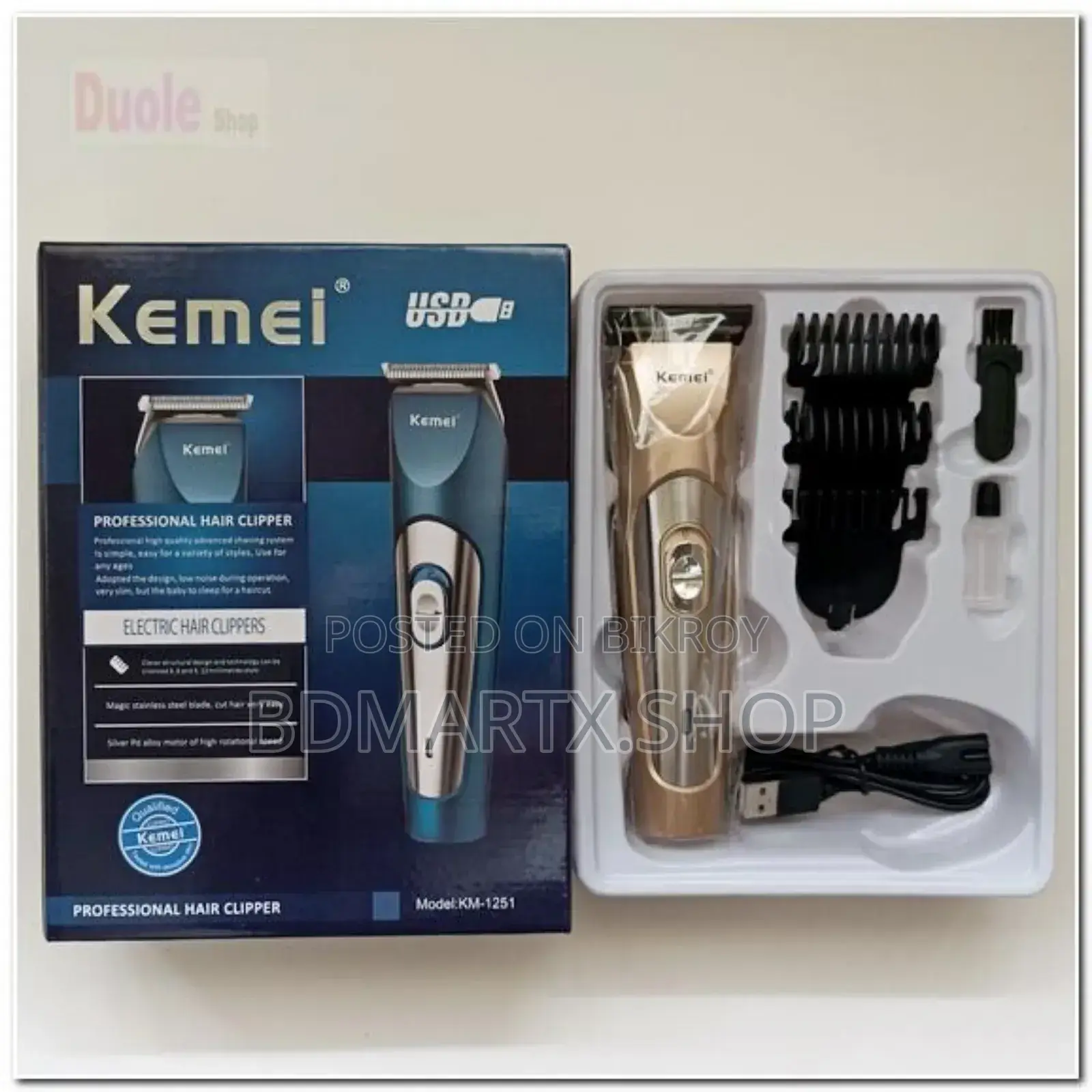 Kemei KM-1251 Professional Hair Clipper Trimmer