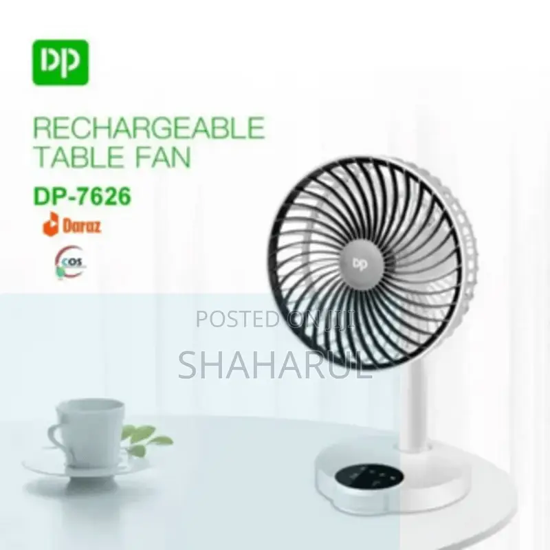 Dp 7626 (Rechargeable Portable Usb Fan With Led Light)