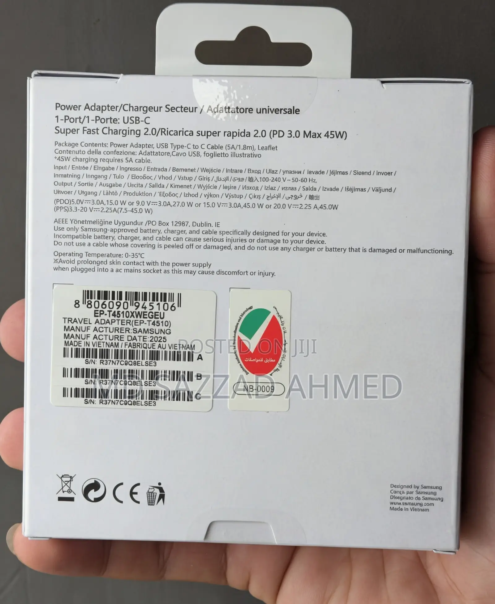 Samsung 45w Original Charger NFC Supported