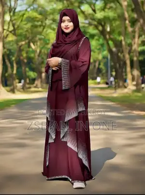 Premium Stone Borka With Hijab Gduh DGGH CHVGH