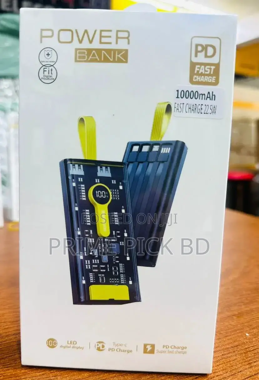 Transparent 66w High-Speed Power Bank – 20000mah