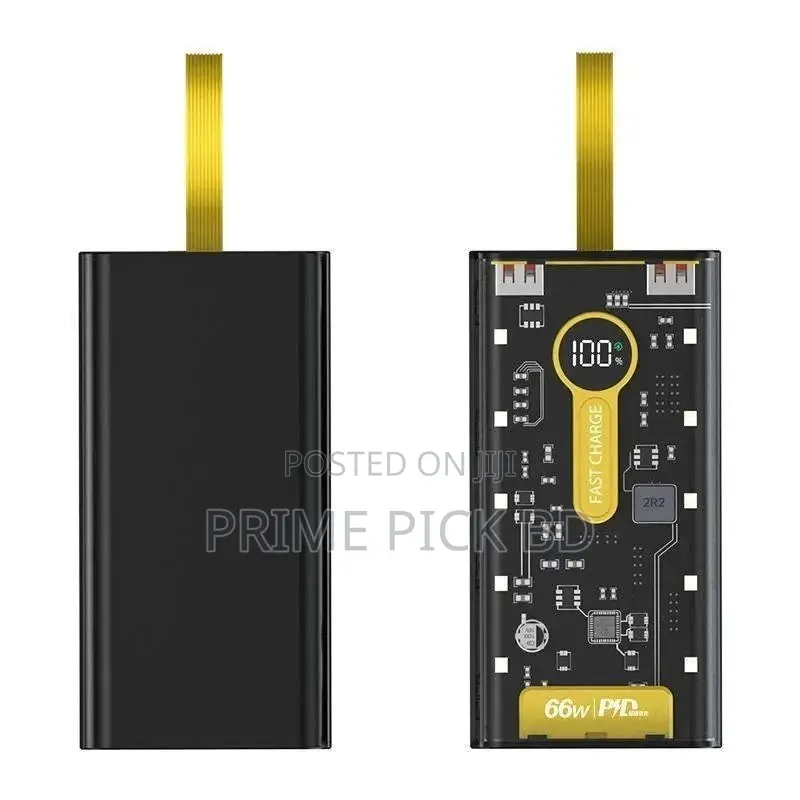 Transparent 66w High-Speed Power Bank – 20000mah