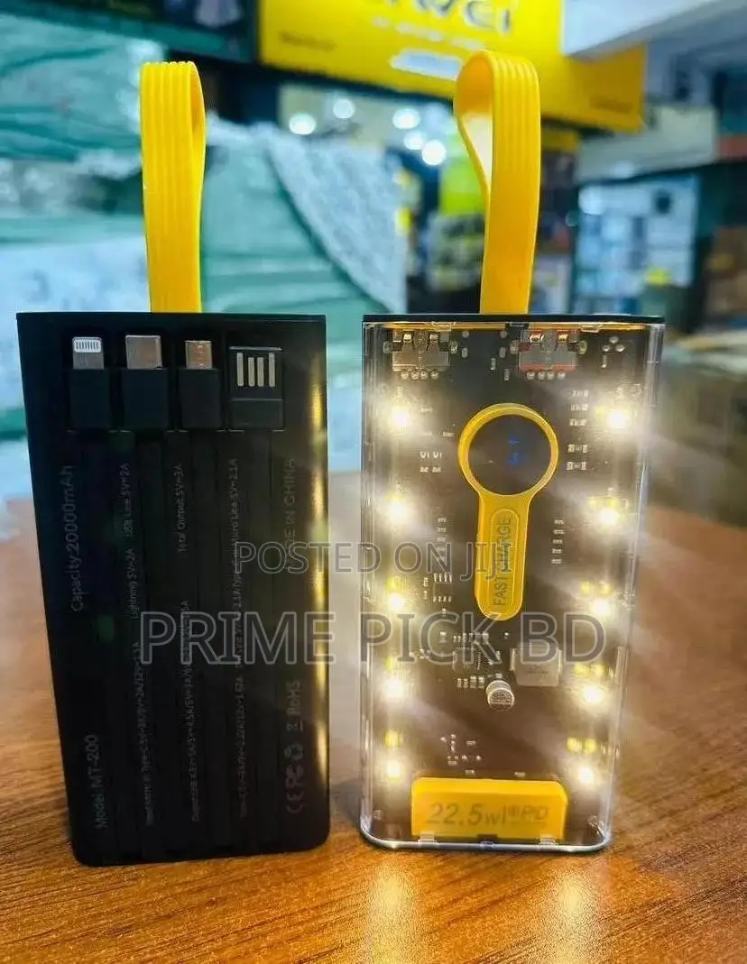 Transparent 66w High-Speed Power Bank – 20000mah