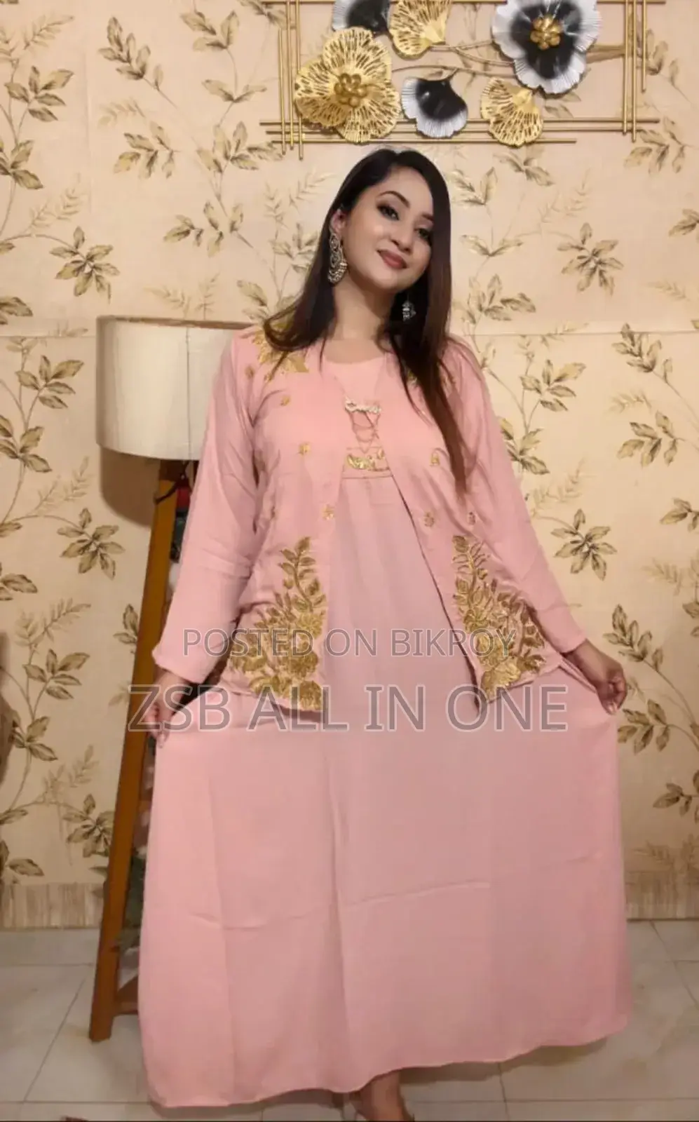 Georgette Long Koti Gown GDH FGK Xunn