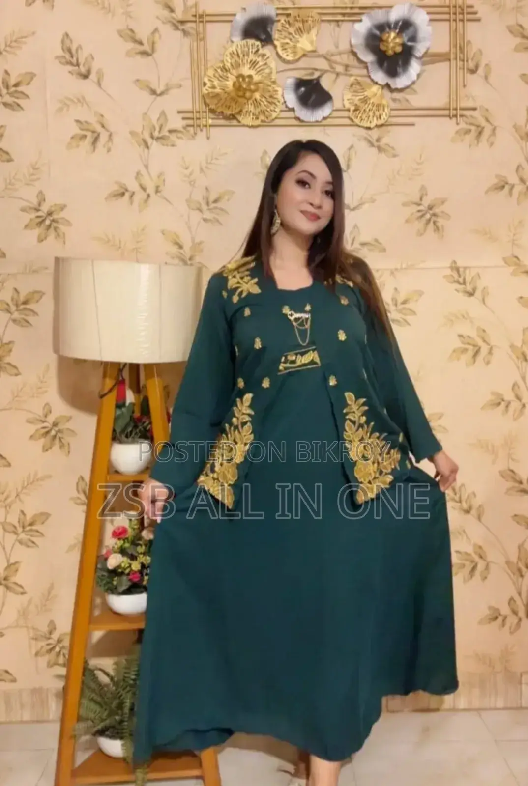 Georgette Long Koti Gown GDH FGK Xunn
