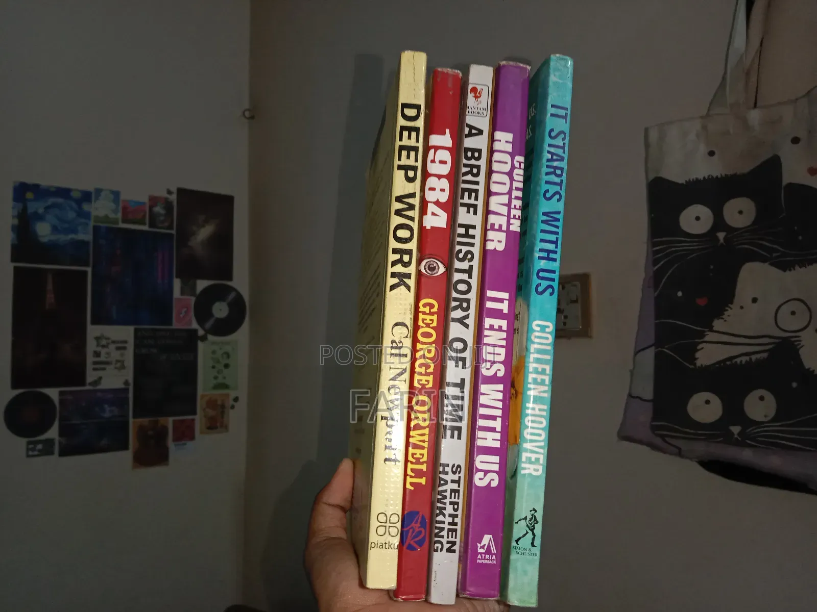 5 Books [ It Ends With Us, It Starts With Us, 1984, Deep Work, Abhot]