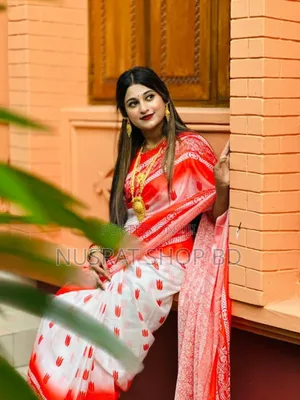 পূজোর স্পেশাল Chanderi Silk Sharee With Blause PCS