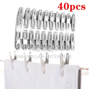 -"Windbreak Clip" Stainless Steel Clothespins, Also Known as Clothes.