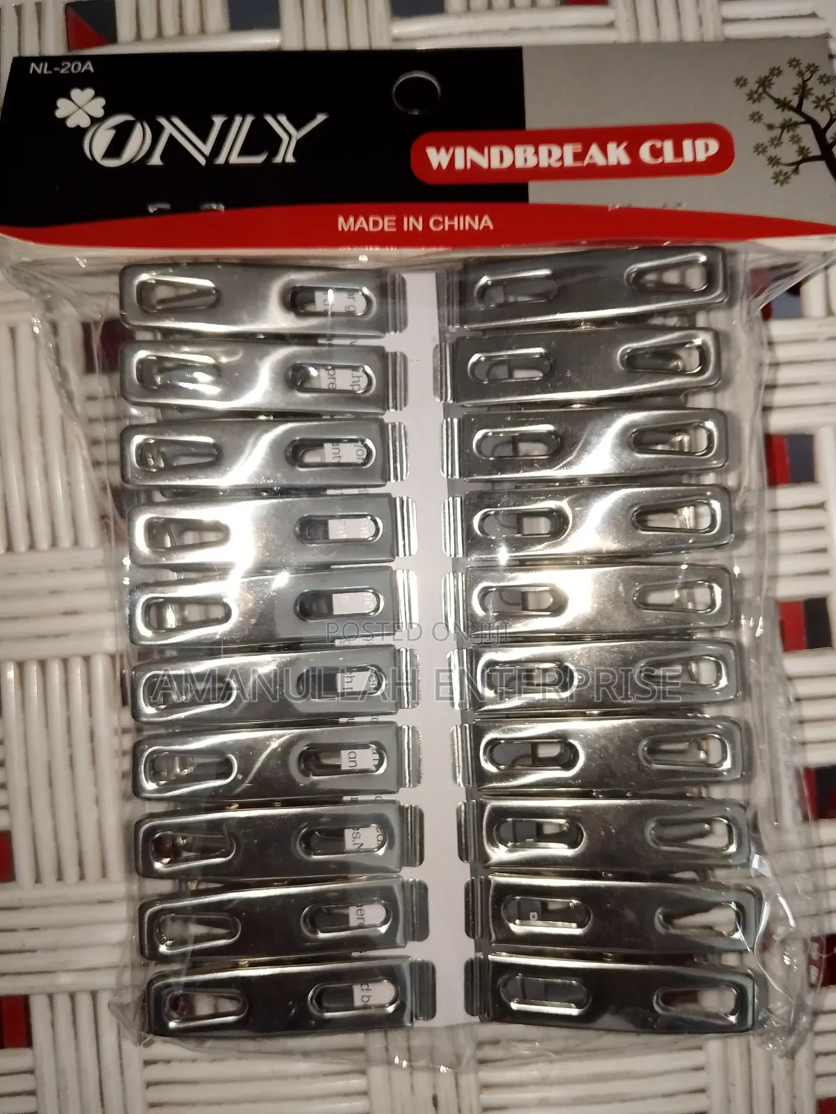 -"Windbreak Clip" Stainless Steel Clothespins, Also Known as Clothes.