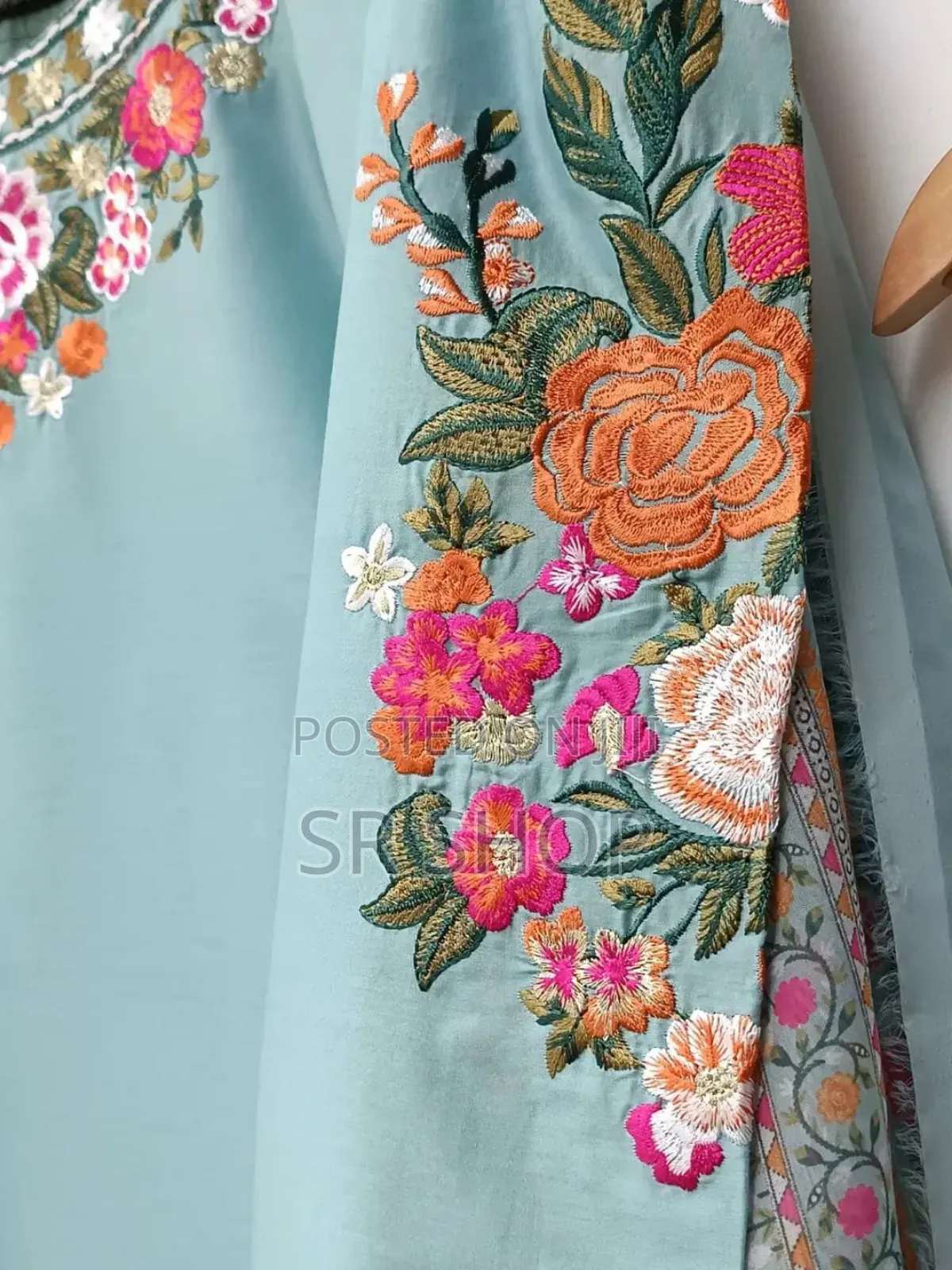 Soft Cotton Multicolor Embroidery Dress Set