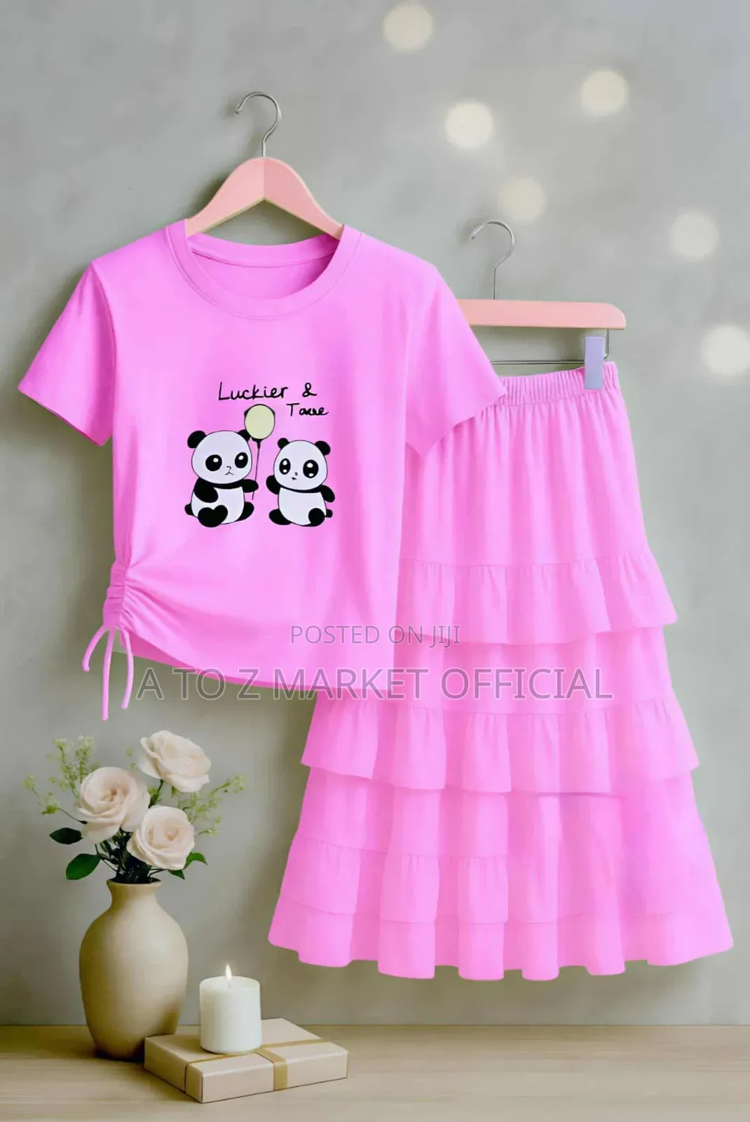 Skirt and Drop Shoulder Set