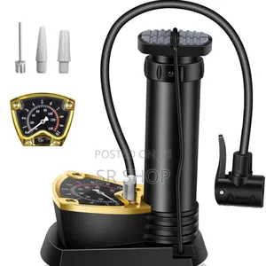 Photo - Pressure Gauge 140psi, Aluminum Alloy Bike Foot Pump