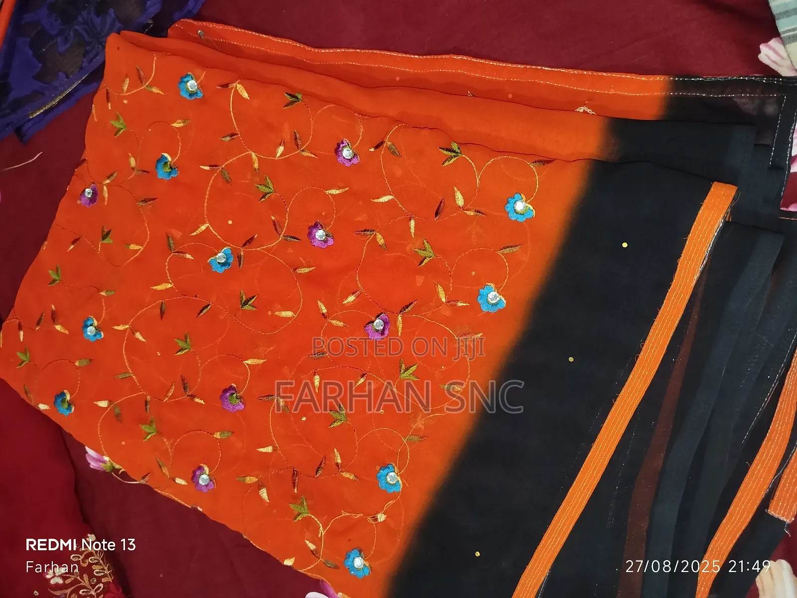 Orange Silk Traditional Saree