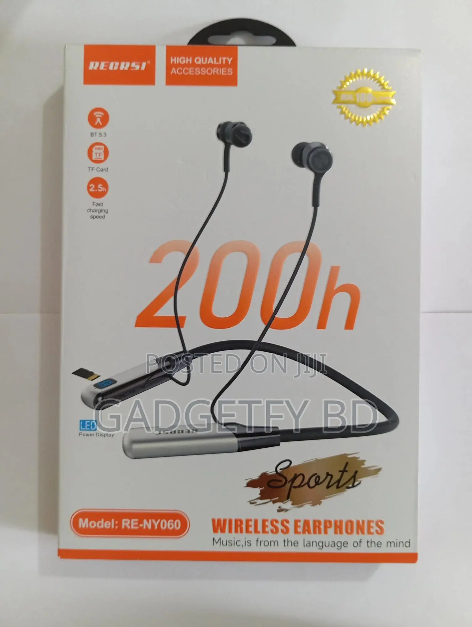 Recrsi Re-ny060 Wireless Earphones (Neckband Style)