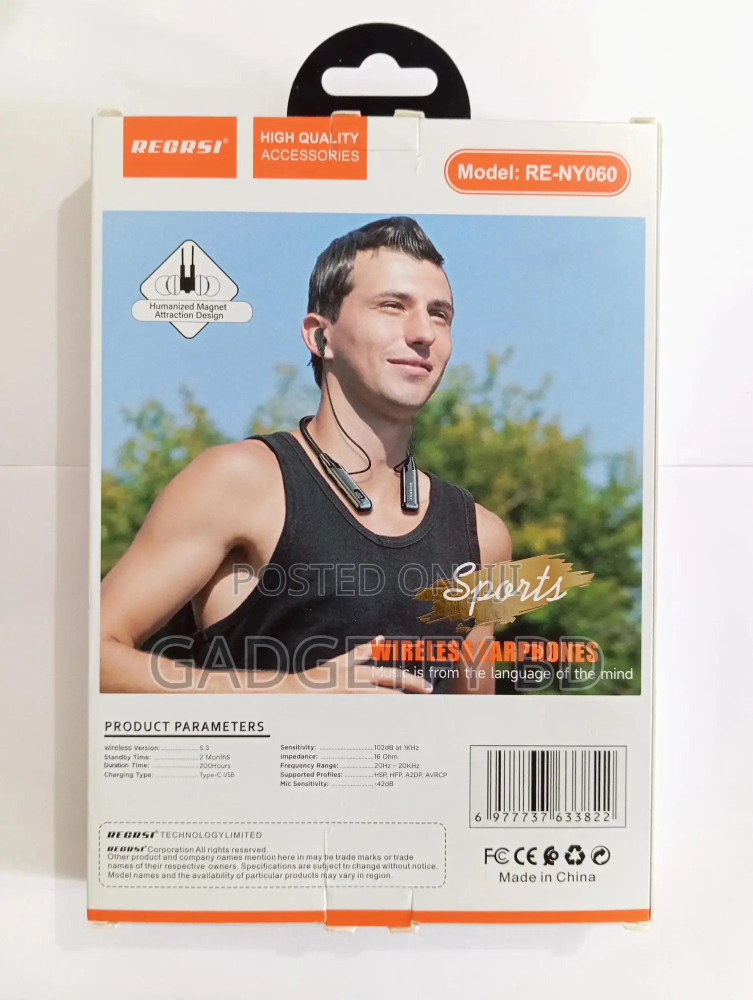 Recrsi Re-ny060 Wireless Earphones (Neckband Style)