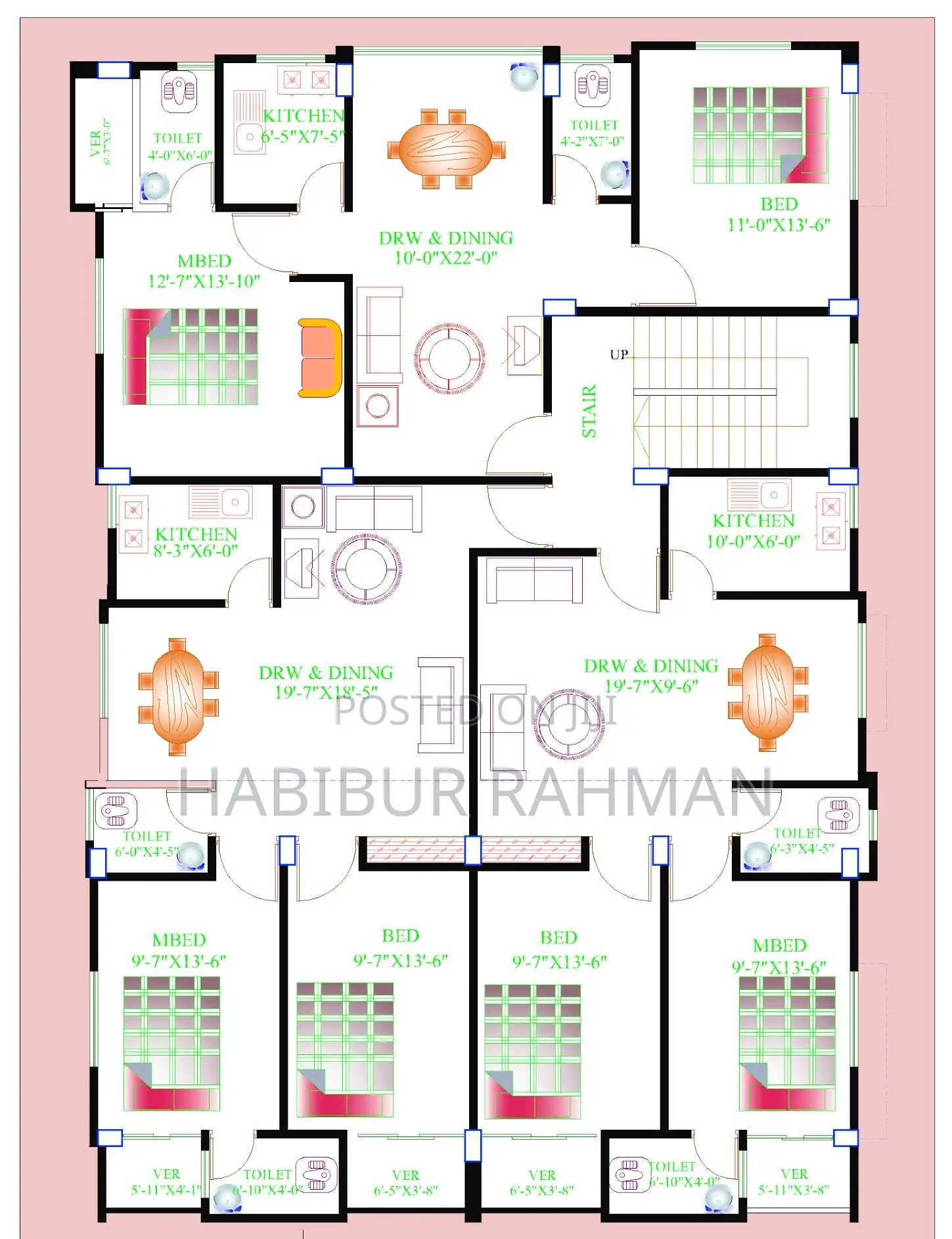 Layout Plan 7200 SQFT Inside 17 Storied Building