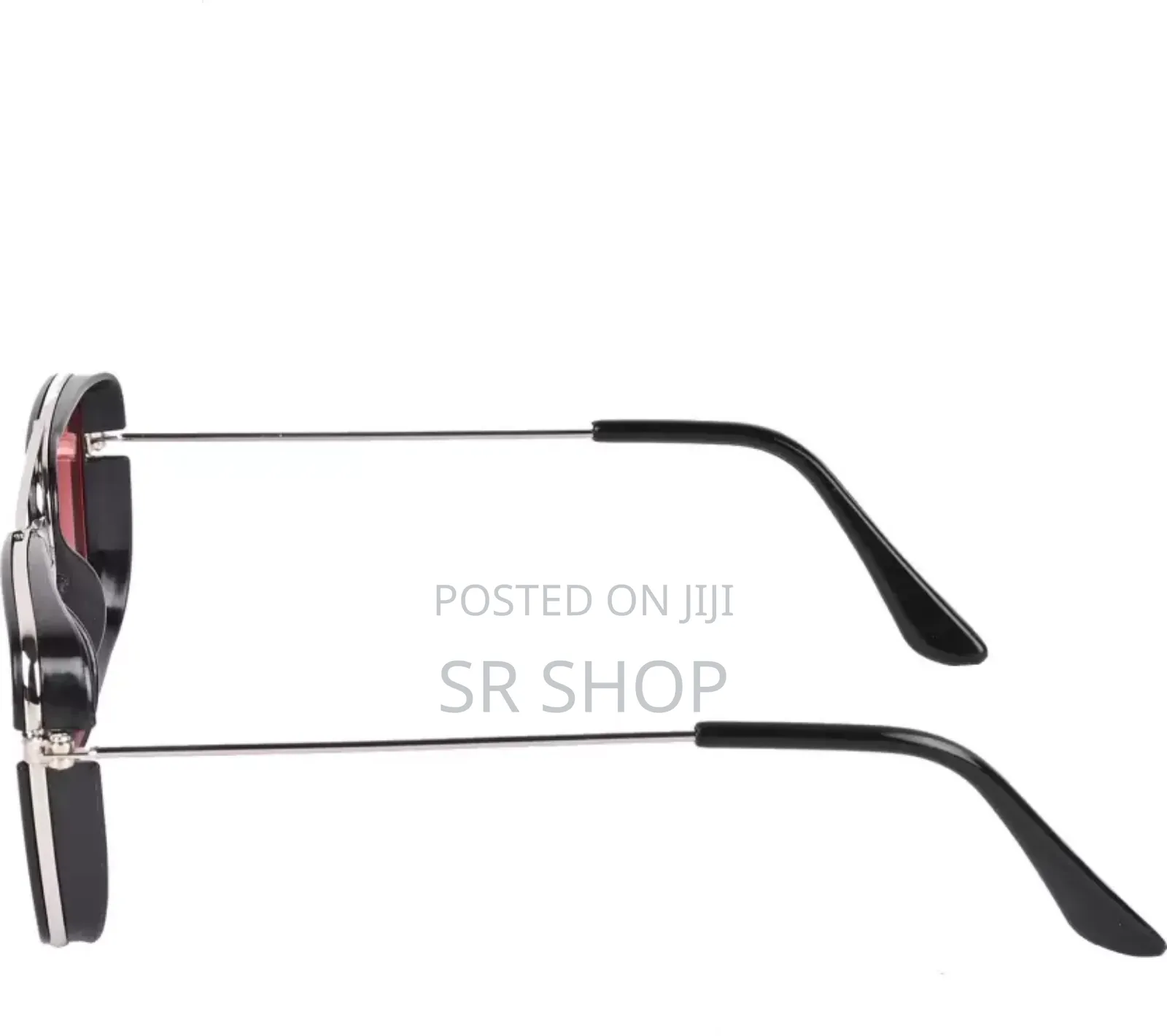 Uv Protection Rectangular Sunglasses (Free Size) for Men Women, Red