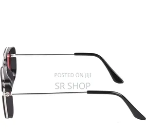 Uv Protection Rectangular Sunglasses (Free Size) for Men Women, Red