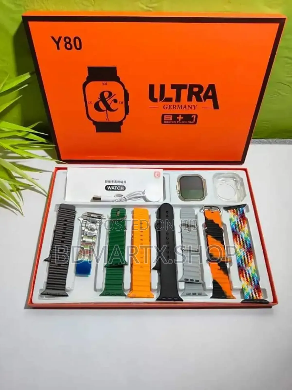 Y80 Ultra Smart Watch 8 Straps