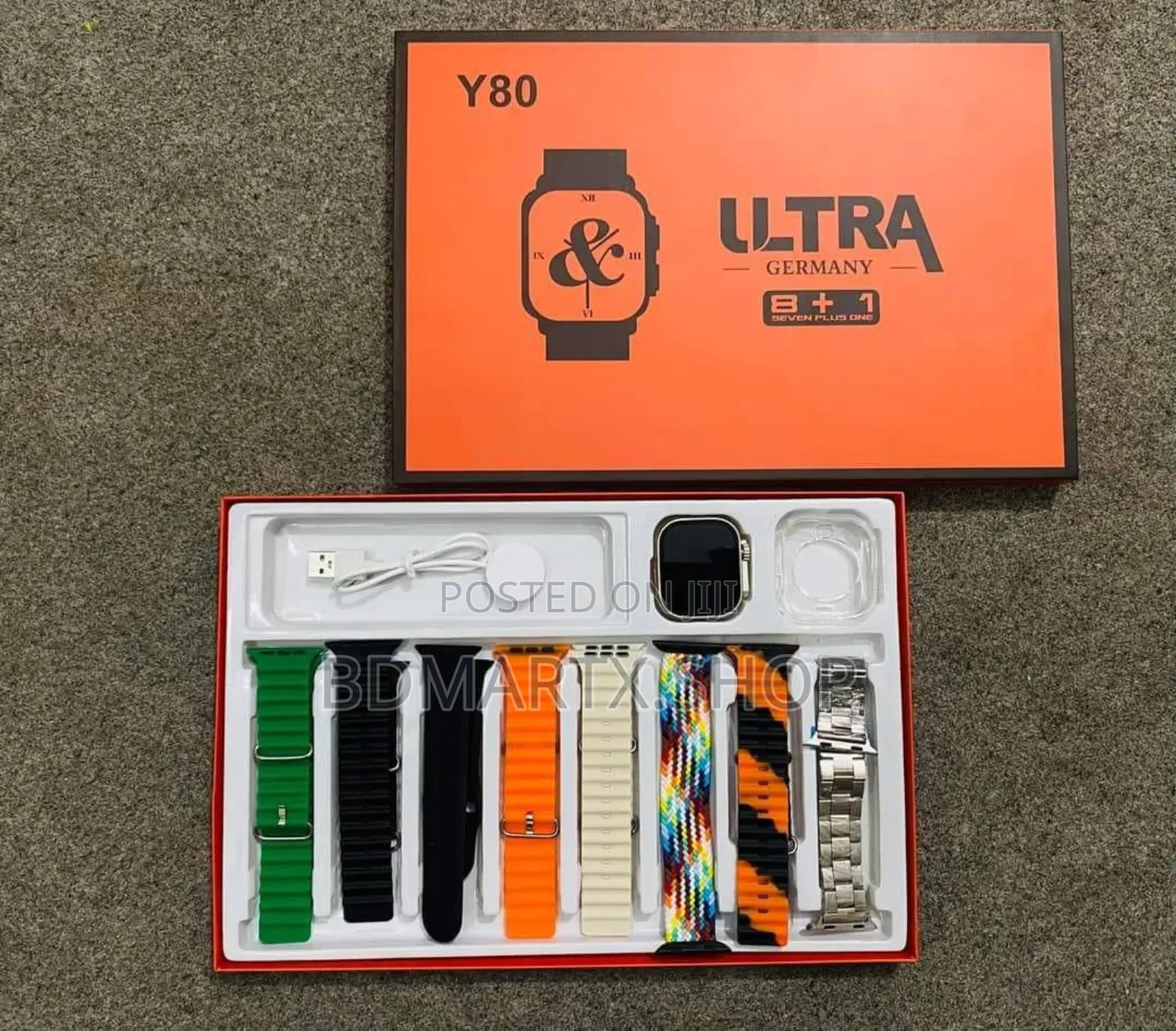 Y80 Ultra Smart Watch 8 Straps