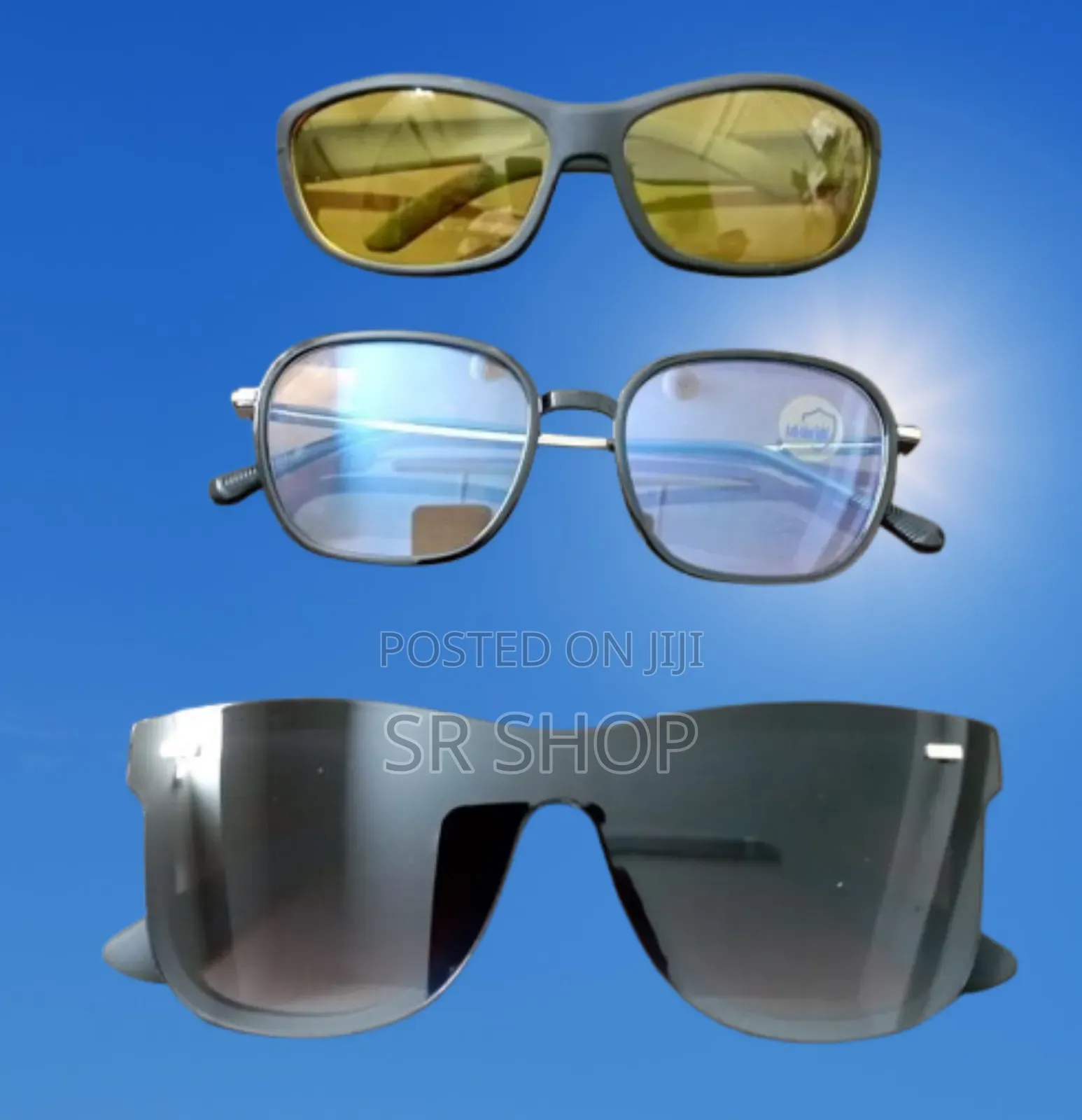 3 Glasses Combo Package - Stylish White Glasses 3 in One