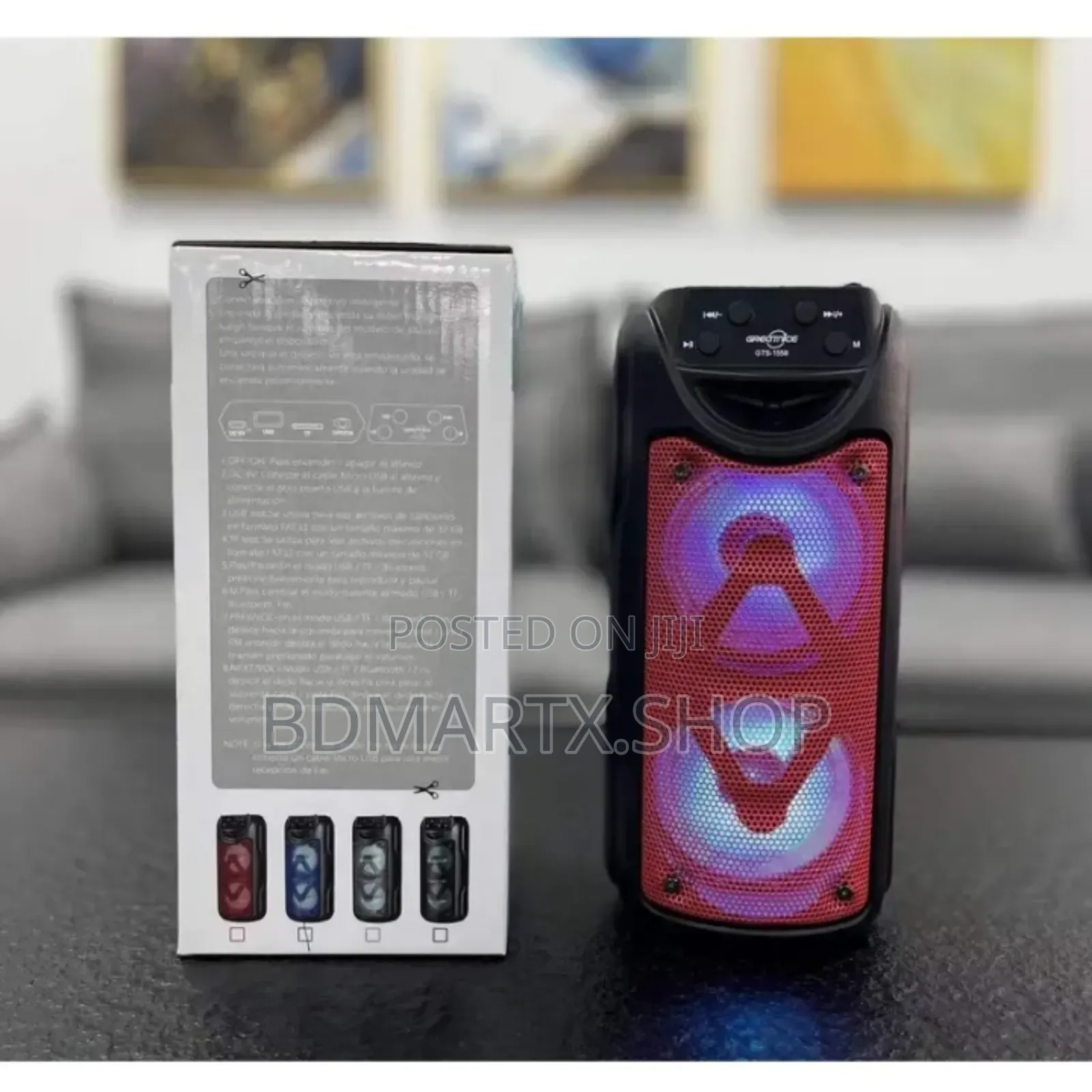 Greatnice GTS-1558 Bluetooth Speaker Lighting Effects