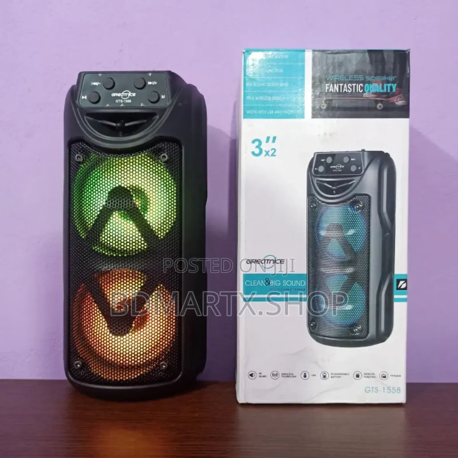 Greatnice GTS-1558 Bluetooth Speaker Lighting Effects